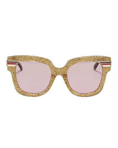 Shop Gucci Glitter Sunglasses