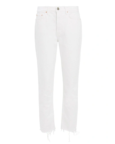 Shop Grlfrnd Karolina White Cropped Skinny Jeans