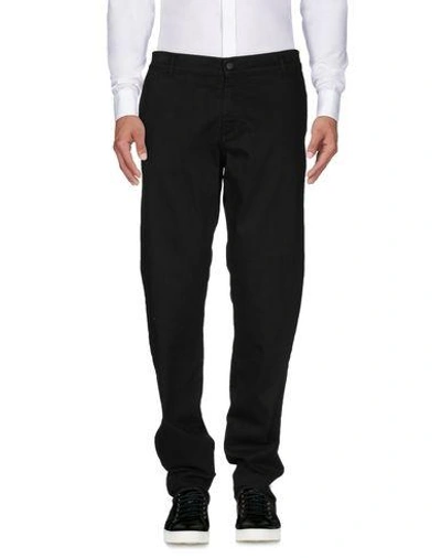 Shop Daniele Alessandrini Grey  Man Pants Black Size 32 Cotton, Elastane