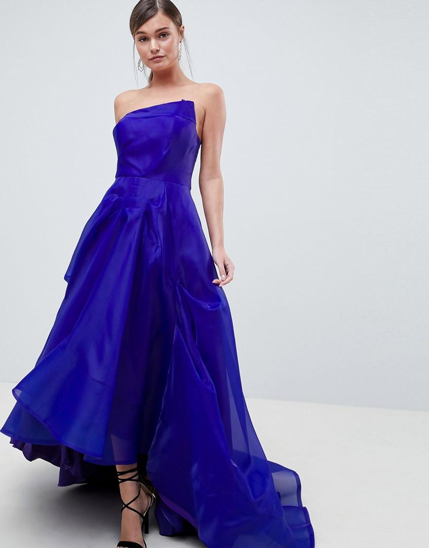bariano full maxi dress with origami bust detail