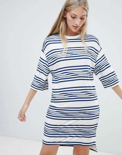 Shop Native Youth Striped T Shirt Dress - Multi