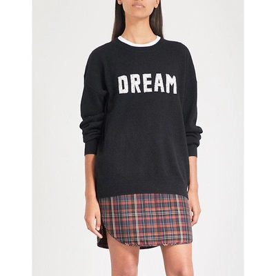 Shop Sandro Dream Wool And Cashmere-blend Jumper In Noir