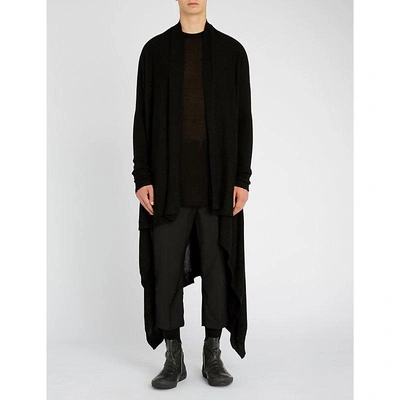 Shop Rick Owens Open-front Cashmere Cardigan In Black