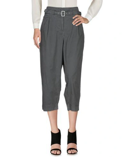 Shop Armani Jeans Cropped Pants & Culottes In Lead