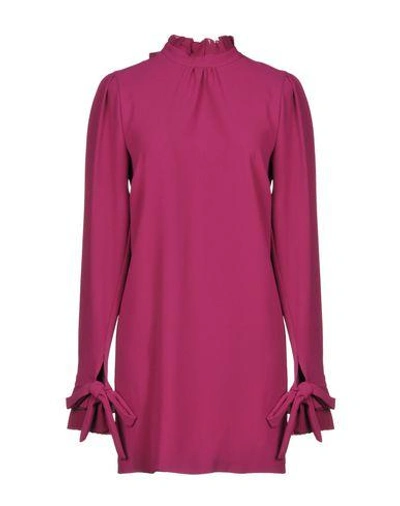 Shop Pinko Woman Mini Dress Garnet Size 10 Polyester In Red