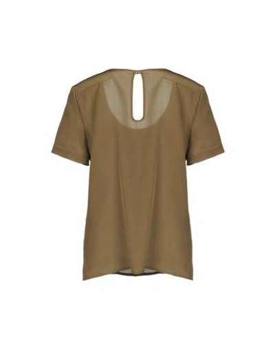 Shop Patrizia Pepe Blouses In Military Green