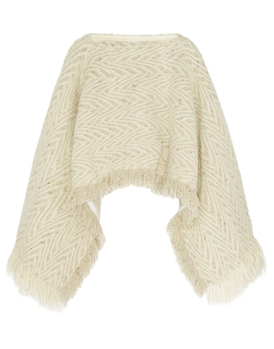 Shop Sacai Luck Cape In Ivory