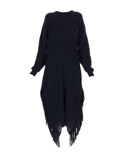 Shop Stella Mccartney 3/4 Length Dress In Dark Blue