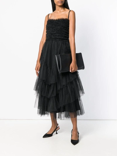 Shop Red Valentino Tiered Tulle Midi Skirt