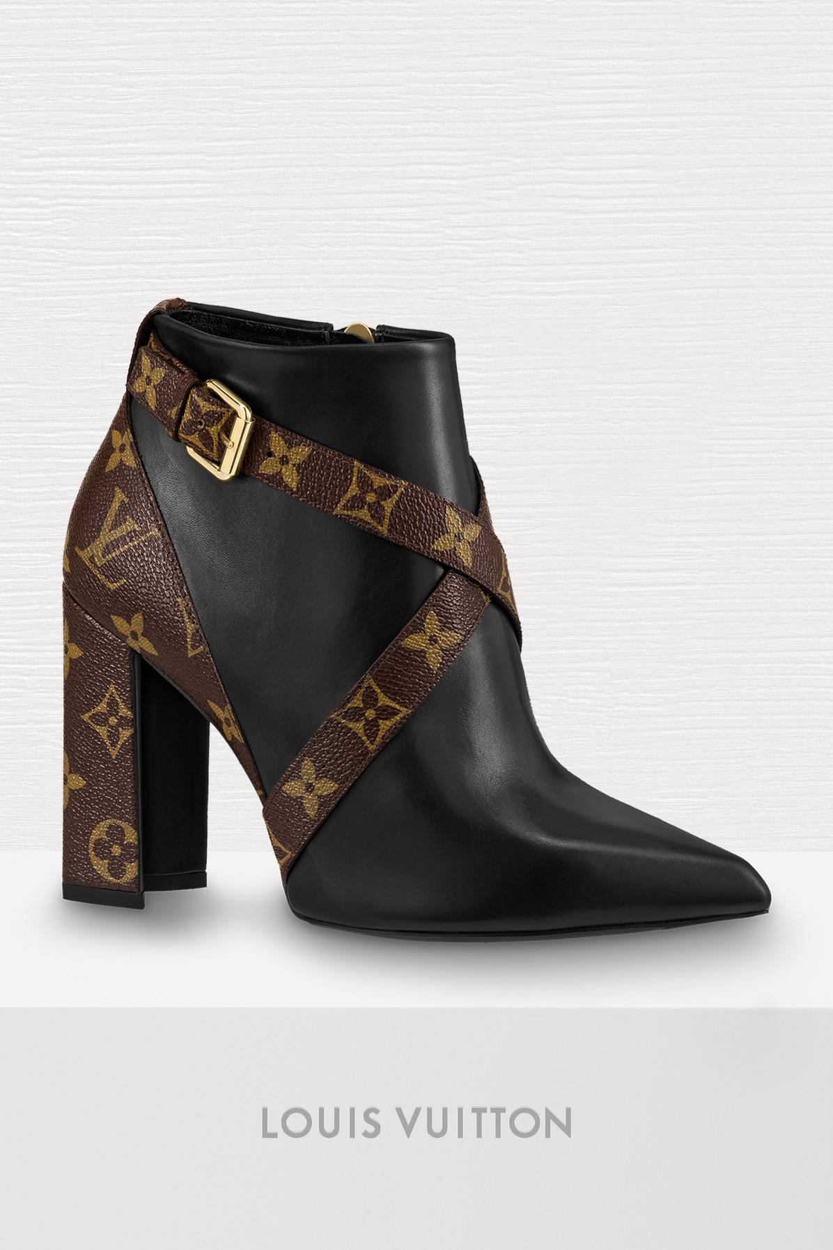 louis vuitton leather ankle boots
