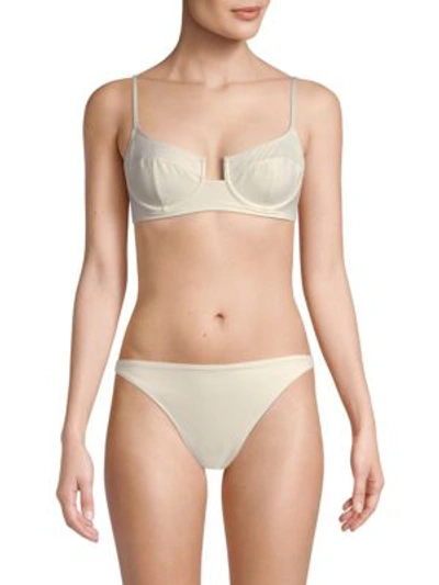 Shop Solid & Striped Hollywood Balconette Bikini Top In Cream