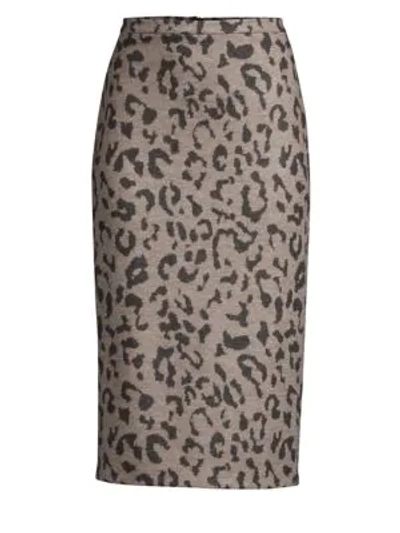 Max mara top leopard pencil skirt