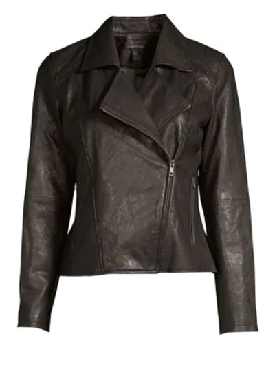 Shop Eileen Fisher Zip-up Moto Jacket In Amber