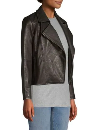 Shop Eileen Fisher Zip-up Moto Jacket In Amber