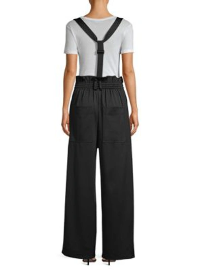 Shop Tibi Astor Suspender Pants In Black