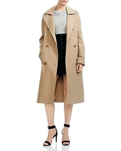 Shop Maje Gomby Trench Coat In Beige