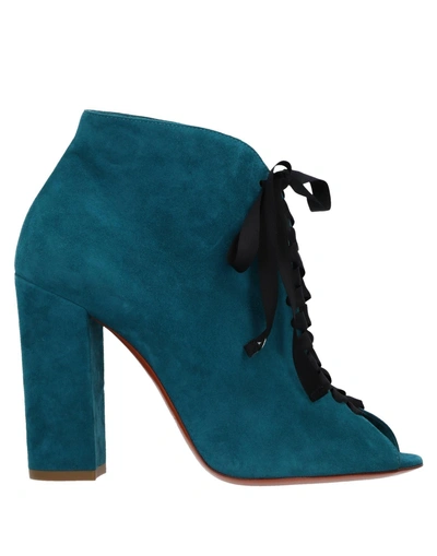 Shop Santoni Ankle Boot In Turquoise