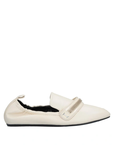 Shop Lanvin Loafers In Ivory