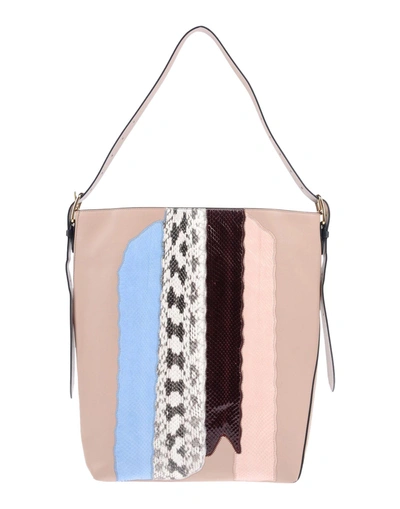 Shop Diane Von Furstenberg Shoulder Bag In Pale Pink