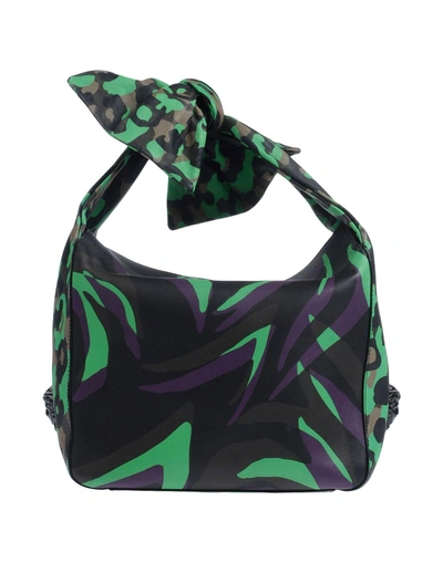 Shop Versace Handbags In Green