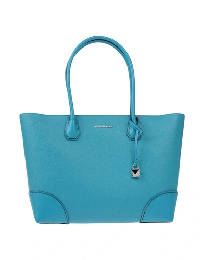 Shop Michael Michael Kors Handbag In Turquoise