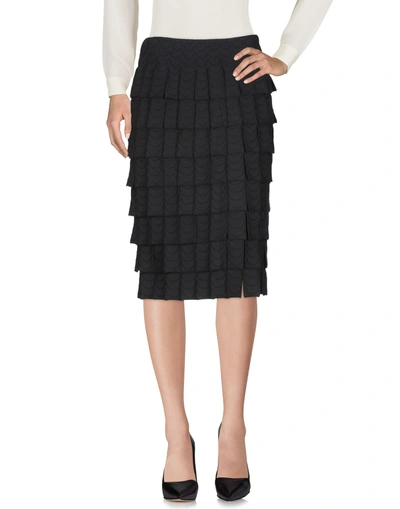 Shop Alaïa Midi Skirts In Black