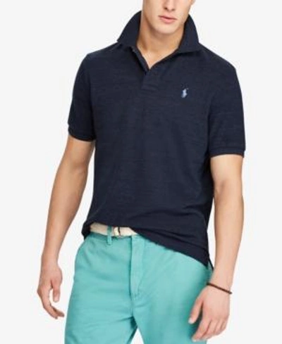 Shop Polo Ralph Lauren Men's Big & Tall Classic Fit Cotton Mesh Polo In Worth Navy Heather