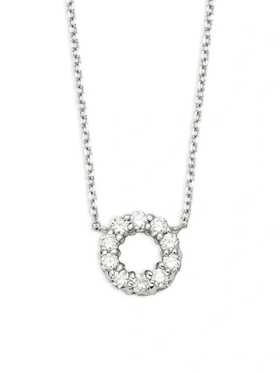 Shop Kc Designs Circle Diamond And 14k White Gold Pendant Necklace