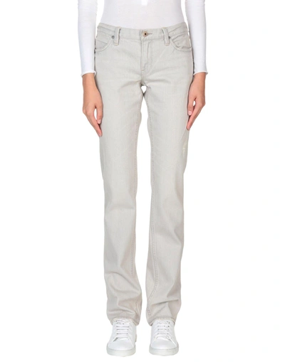 Shop Ralph Lauren Denim Pants In Light Grey