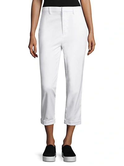 Shop Vince Stretch-cotton Chino Pants In White