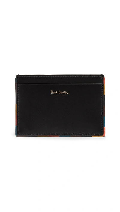 Shop Paul Smith Striped Edge Credit Card Case In Black