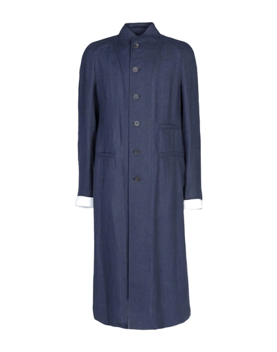 Shop Haider Ackermann Full-length Jacket In Dark Blue