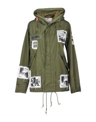 Shop As65 Overcoats In Military Green