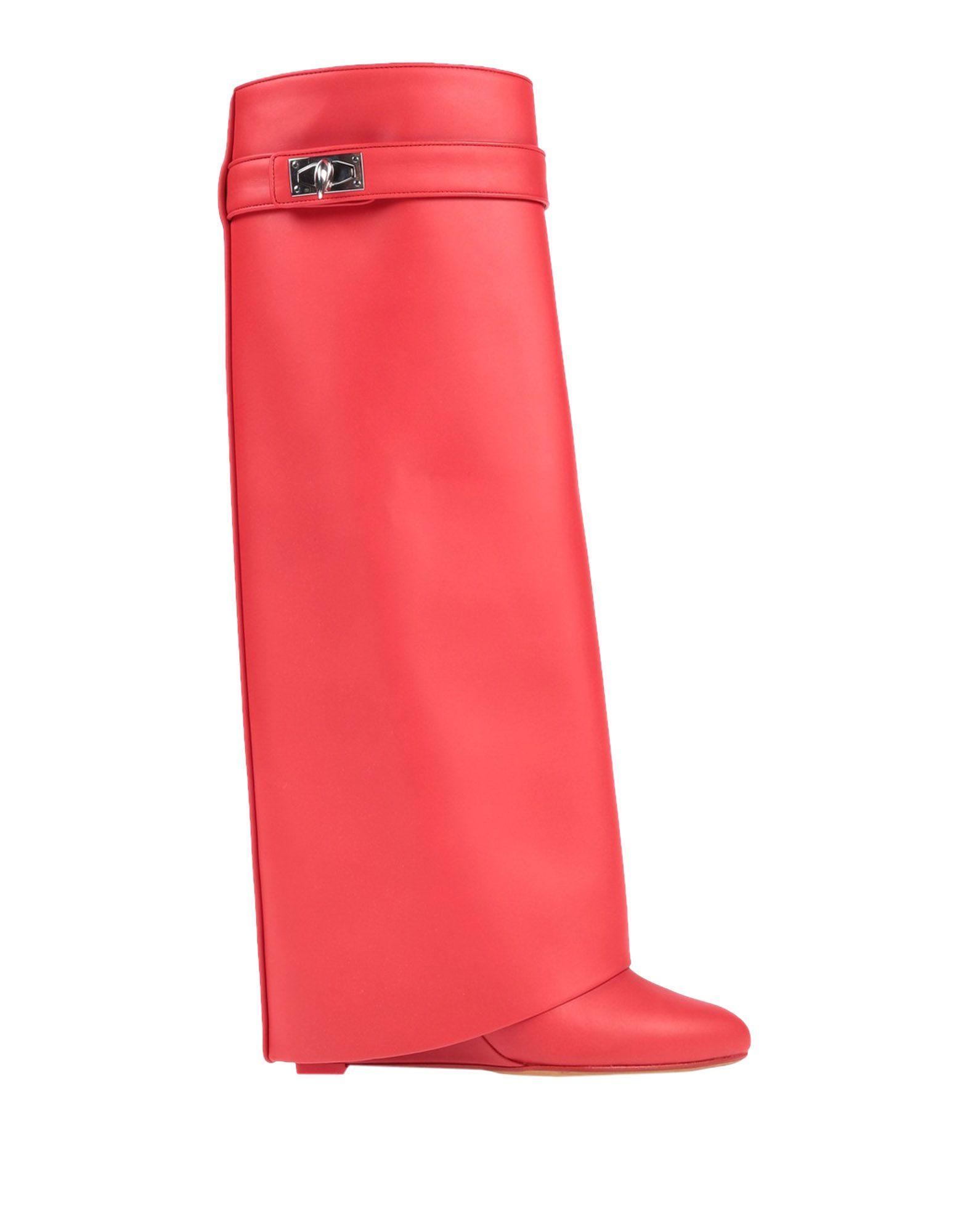 givenchy shark lock boots red