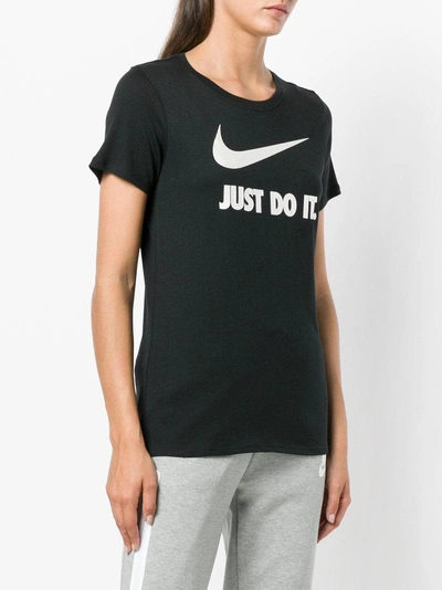Shop Nike Front Printed T-shirt - Black