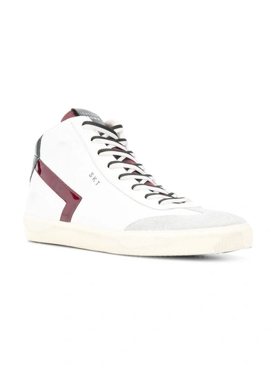 Shop Leather Crown Skt Sneakers - White