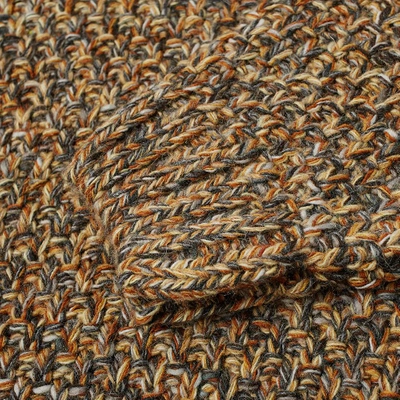 Shop Folk Mixed Yarn Crew Knit In Brown