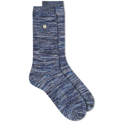 Shop Folk Melange Sock In Blue