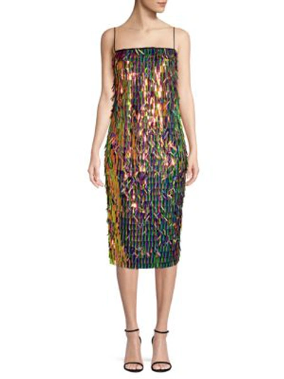 Milly Nickie Strapless Matchstick Paillette Midi Cocktail Dress In Multi ModeSens