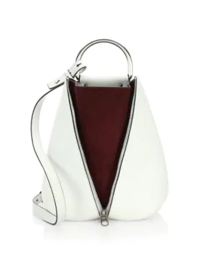 Shop Proenza Schouler Women's Vertical Zip Leather Backpack In White