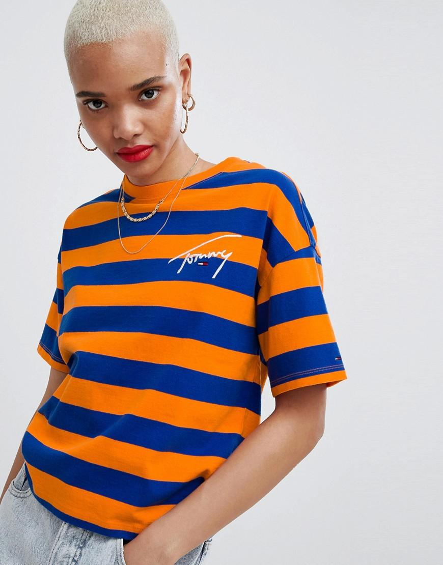 tommy jeans signature stripe tee