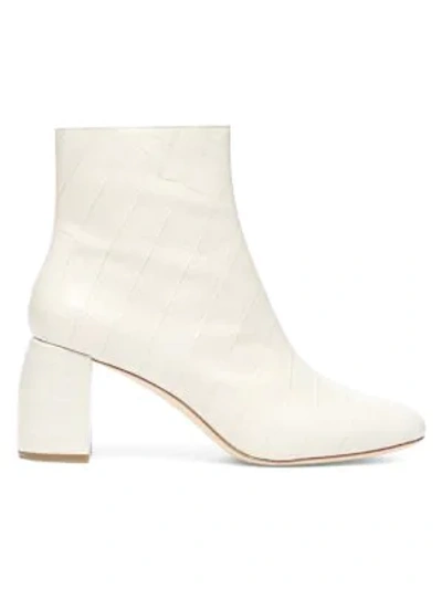 Shop Loeffler Randall Cooper Leather Booties In Ecru