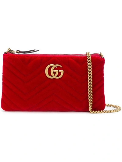 Shop Gucci Gg Marmont Mini Bag - Red