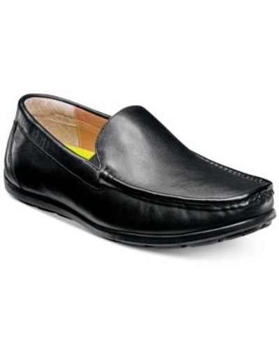 Shop Florsheim Men's Draft Venetian Loafers Men's Shoes In Black Leather