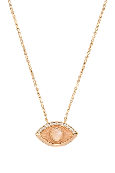 Shop Melanie Auld Occhio Necklace In Metallic Gold