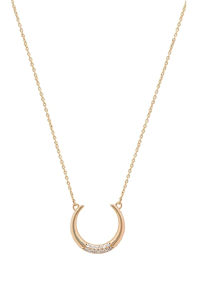 Shop Melanie Auld Luna Necklace In Metallic Gold