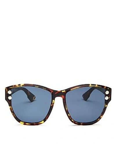 Shop Dior Women's Addict Square Sunglasses, 60mm In Havana/blue