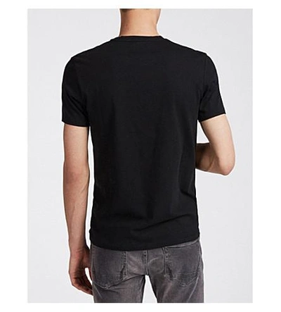 Shop Allsaints Cradle Cotton-jersey T-shirt In Jet Black