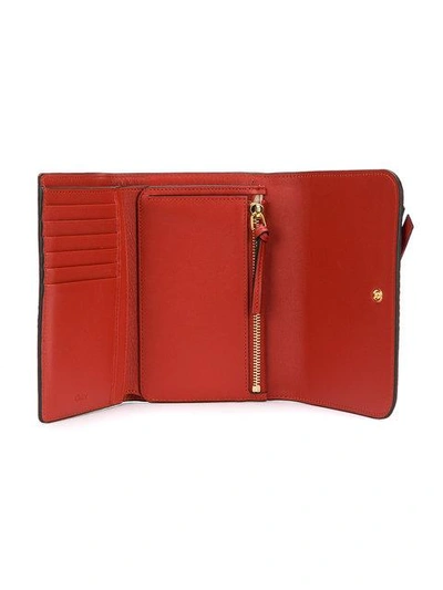 Shop Chloé Small Alphabet Wallet - Red