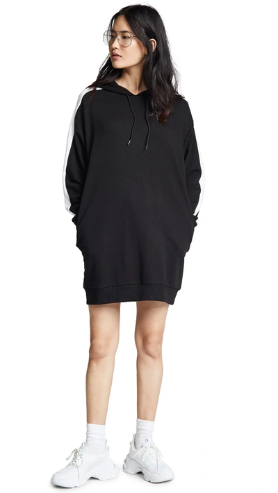 Shop Puma Chains T7 Hooded Dress In Cotton Black